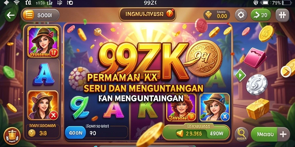 Tampilan gameplay Slot yang menarik dan penuh warna di 99ZK.