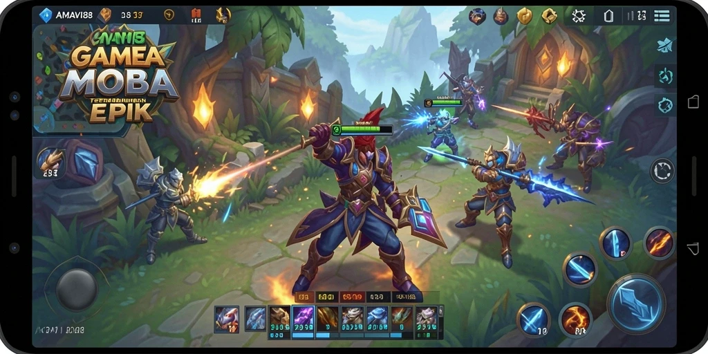 Tampilan gameplay mendebarkan dari AMAVI88 saat pertarungan berlangsung.