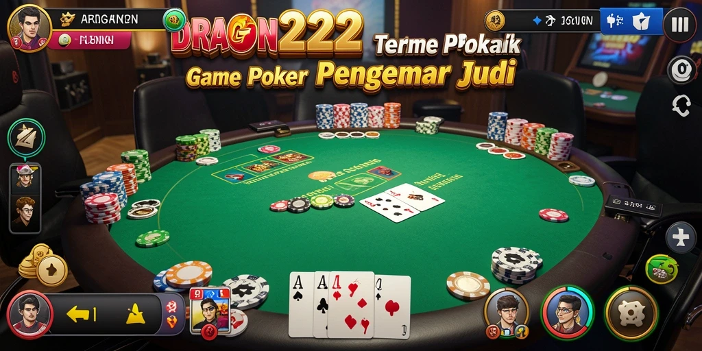 Screenshot gameplay DRAGON222 menampilkan suasana Poker yang seru.