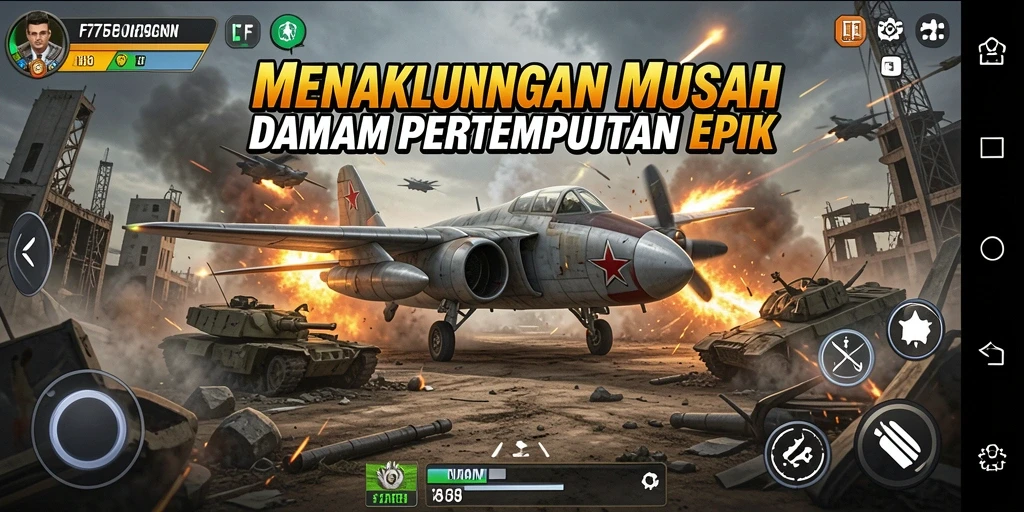 Tampilan gameplay epik F7F7 dengan aksi menegangkan.