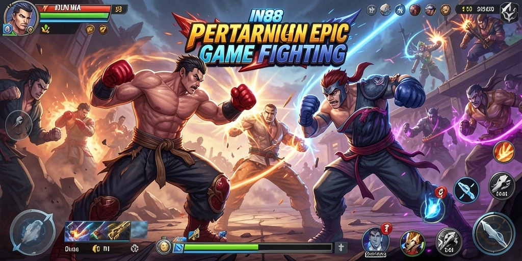 Tampilan pertarungan seru di dalam game Fighting IN88.