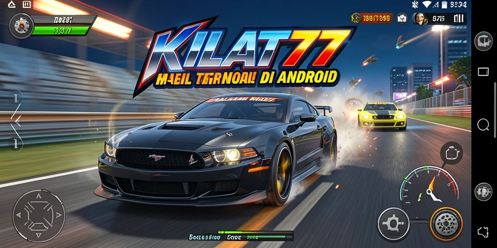 Tampilan gameplay seru balapan mobil di KILAT77.