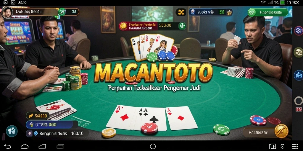 Screenshot gameplay Poker MACANTOTO yang seru dan menarik.