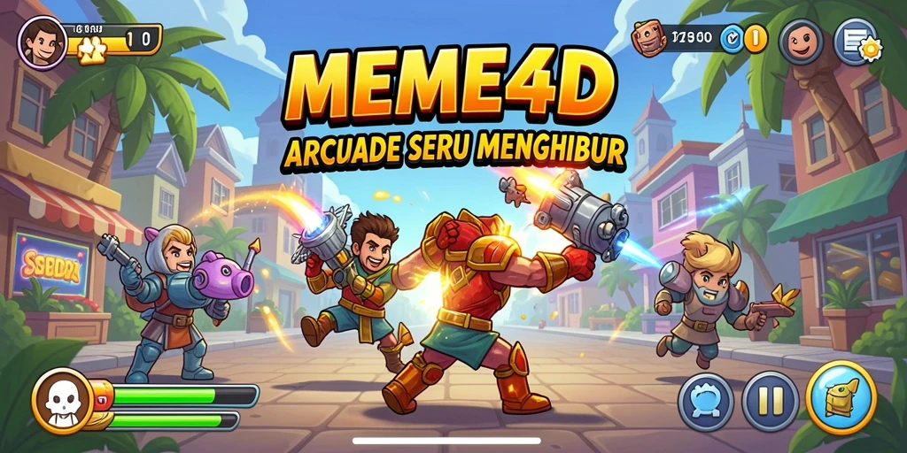 Tampilan gameplay MEME4D yang seru dan menantang.