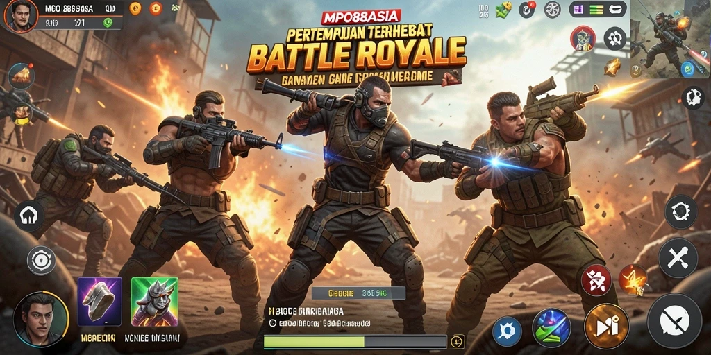 Gameplay seru dalam pertarungan Battle Royale MPO88ASIA.