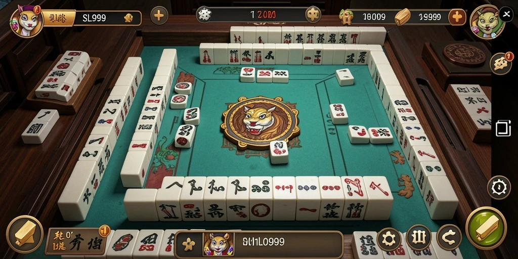 Tampilan gameplay SL999 yang menawan dengan berbagai ubin Mahjong.
