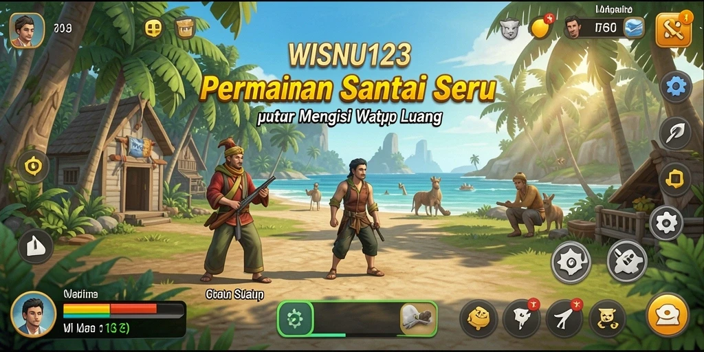 Tampilan menarik gameplay WISNU123 yang penuh warna.