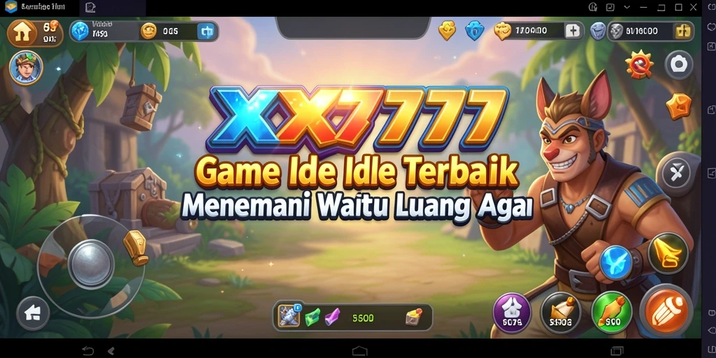 Tangkapan layar utama XXX777 menampilkan karakter dan gameplay yang menarik dari genre Idle.